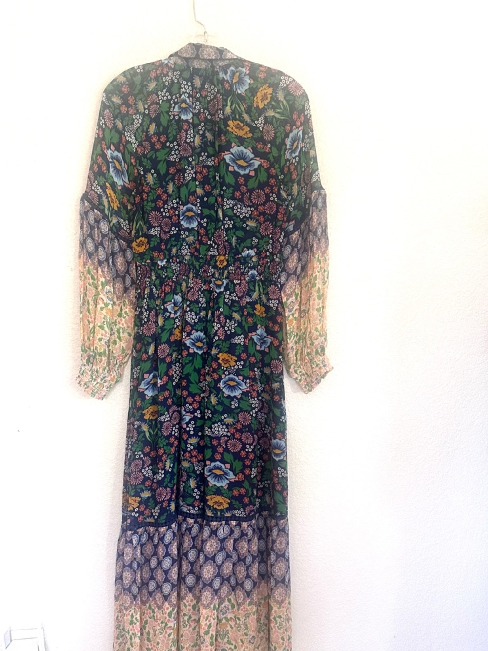 Maeve Anthropologie Ondine Floral Tiered Maxi Dress - Blue Multicolor - Picture 8 of 14